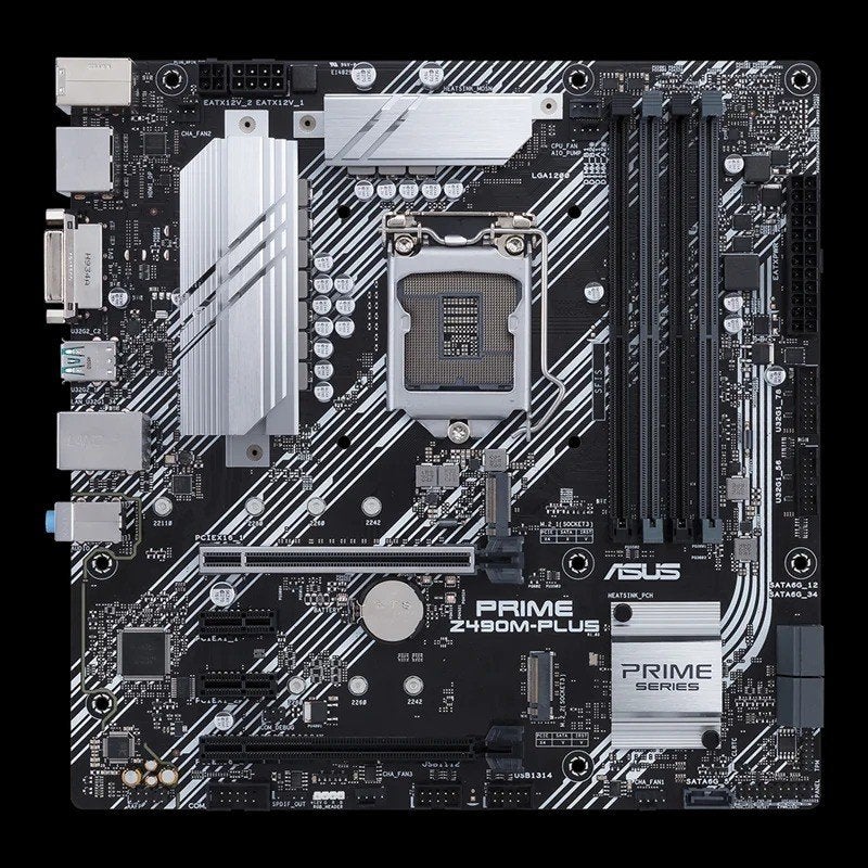 ASUS PRIME Z490M-PLUS Moederbord met Socket LGA 1200, Computers en Software, Ophalen of Verzenden, Gebruikt, DDR4
