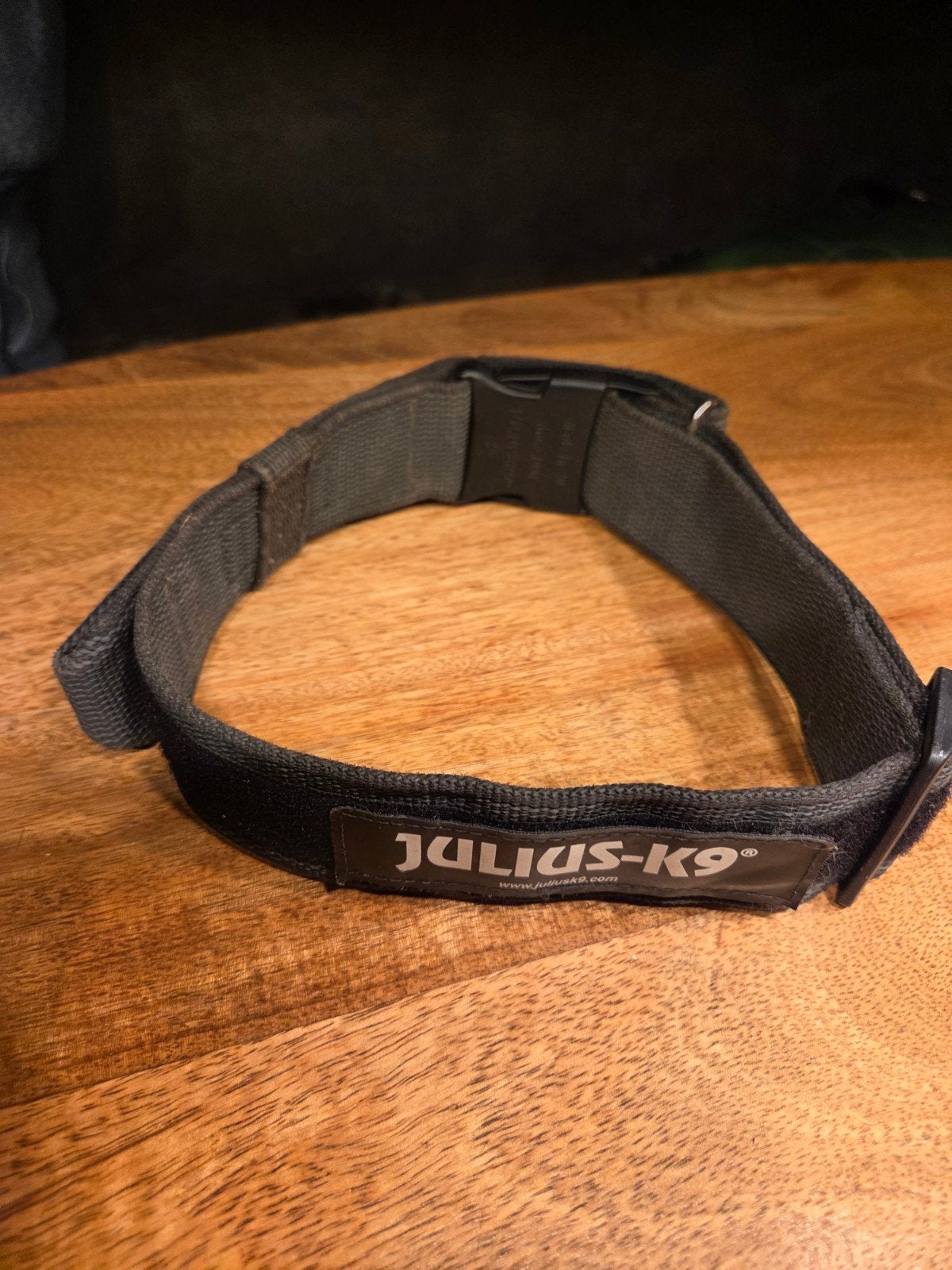 Julius-K9 Halsband met Handvat (49-70 cm) – Zwart, Ophalen of Verzenden, Gebruikt