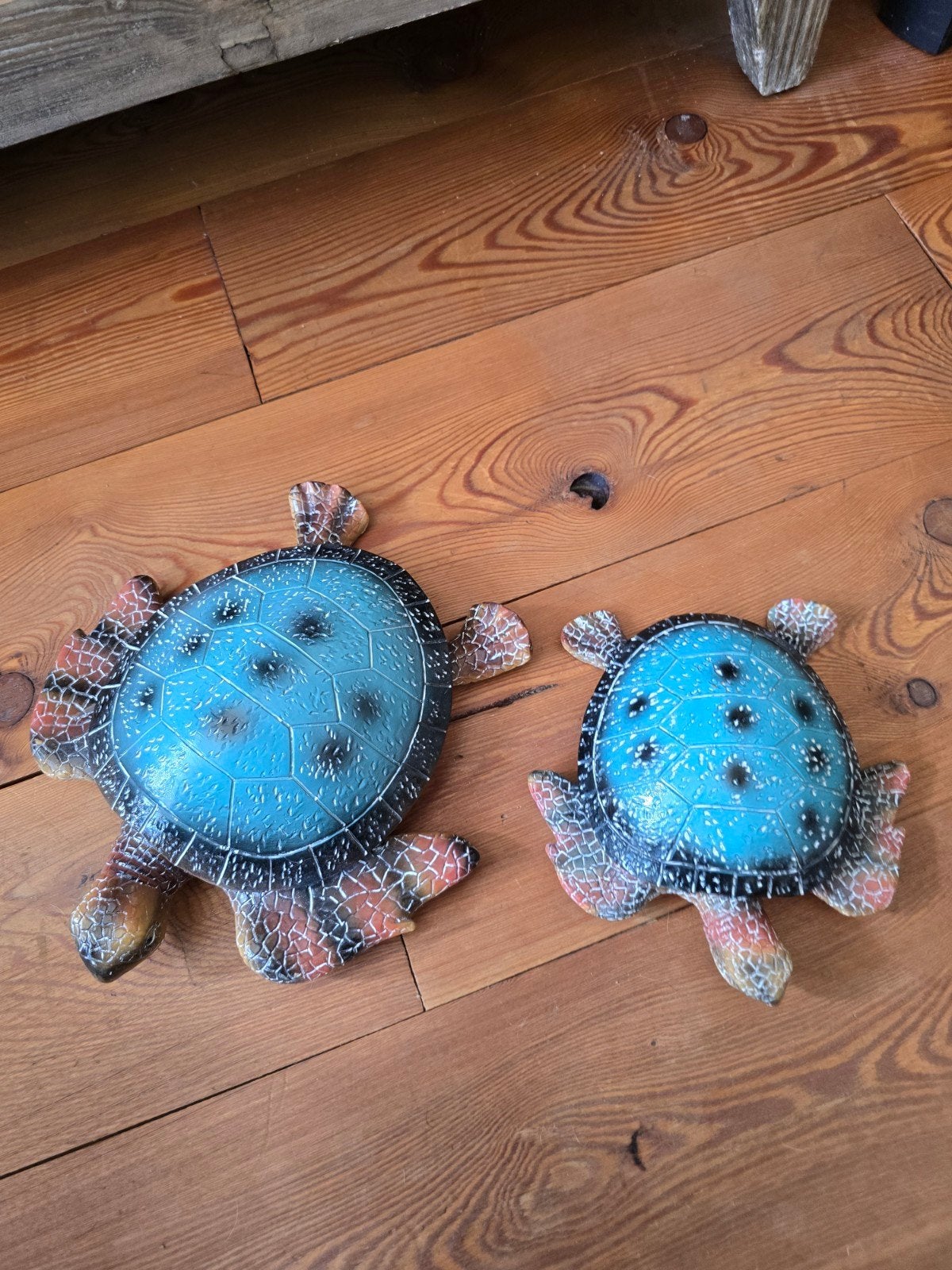 Twee nieuwe decoratieve schildpadden, Meerkleurig, Overige materialen, Overige stijlen, Nieuw