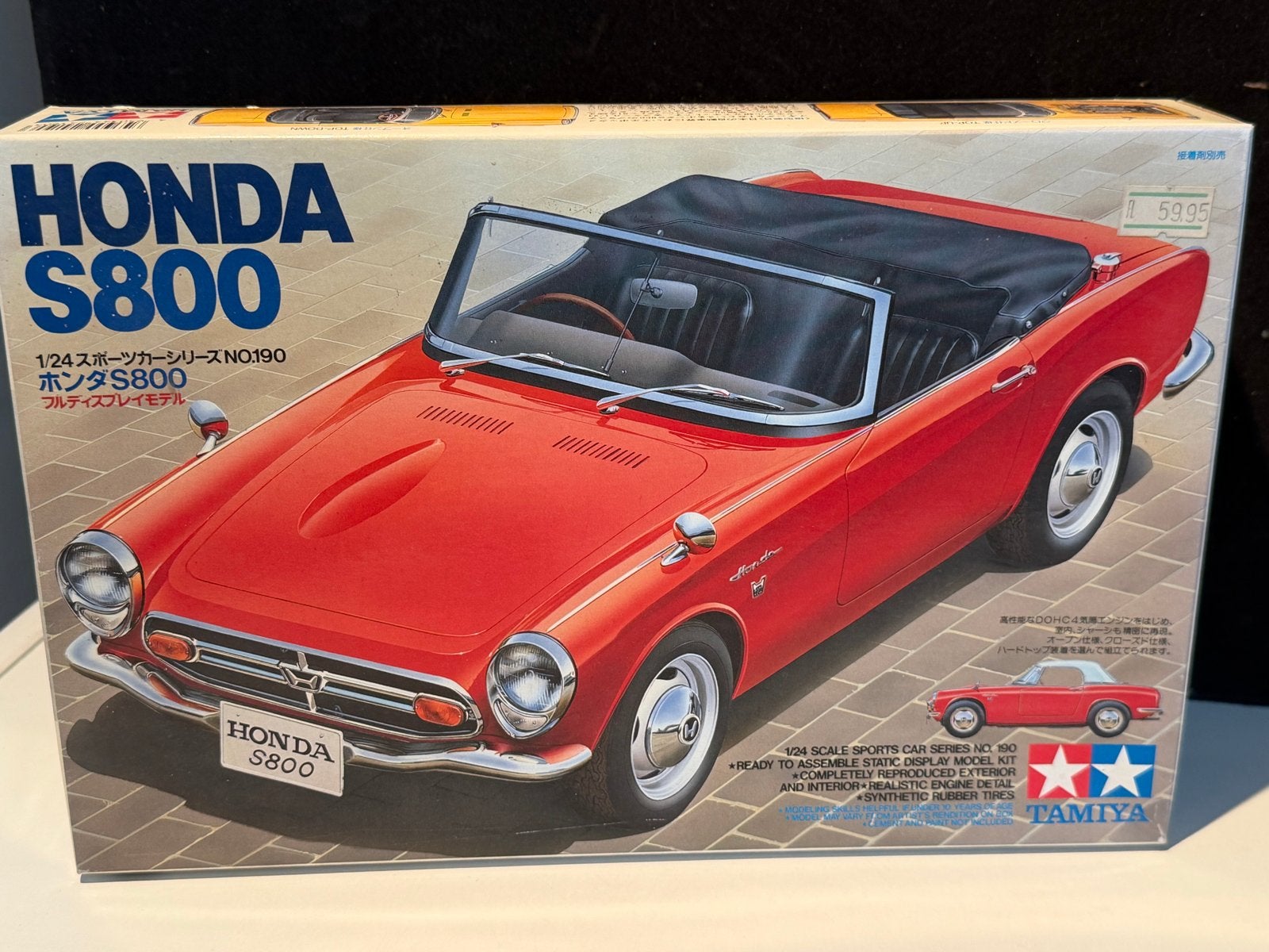 Tamiya Honda S800 Modelbouwkit 1:24 - Nieuw in doos, Hobby en Vrije tijd, Modelbouw | Auto's en Voertuigen, Auto, 1:32 tot 1:50