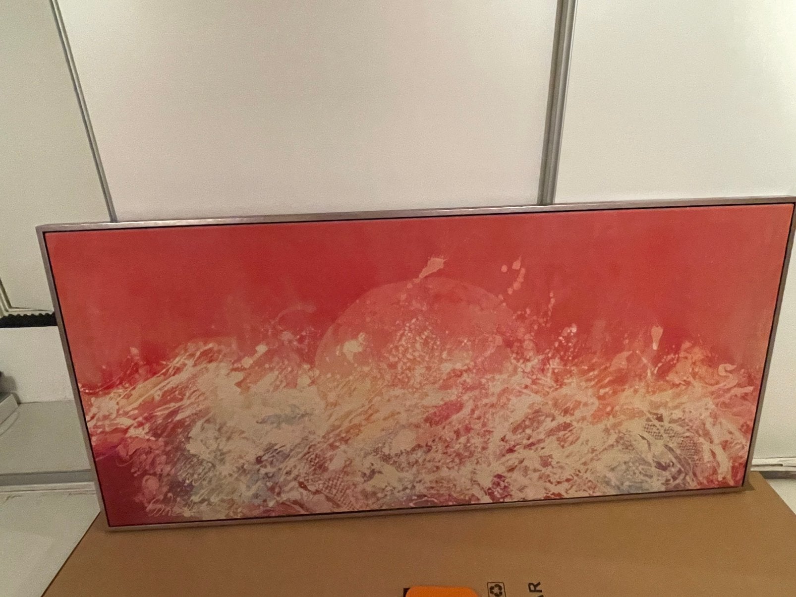 Baklijst brushed silver met spieraam 108,8 cm bij 88,8cm, Antiek en Kunst, Ophalen