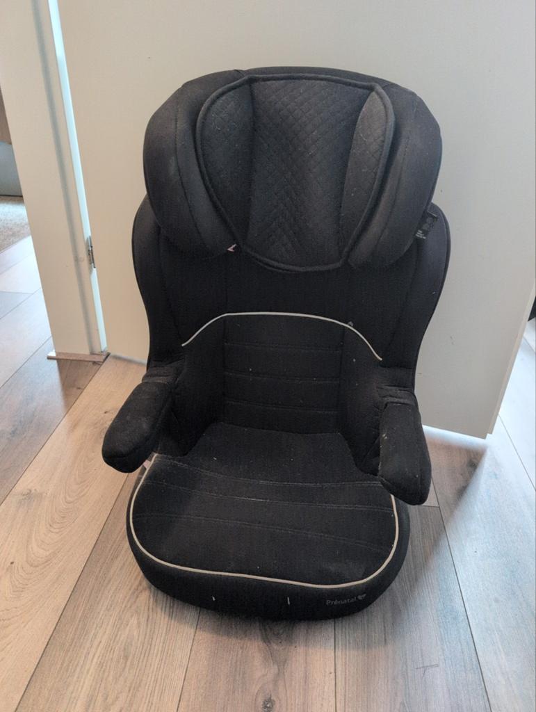 Zwarte autostoel zonder Isofix, 15 t/m 36 kg, Zijbescherming, Ophalen, Overige merken