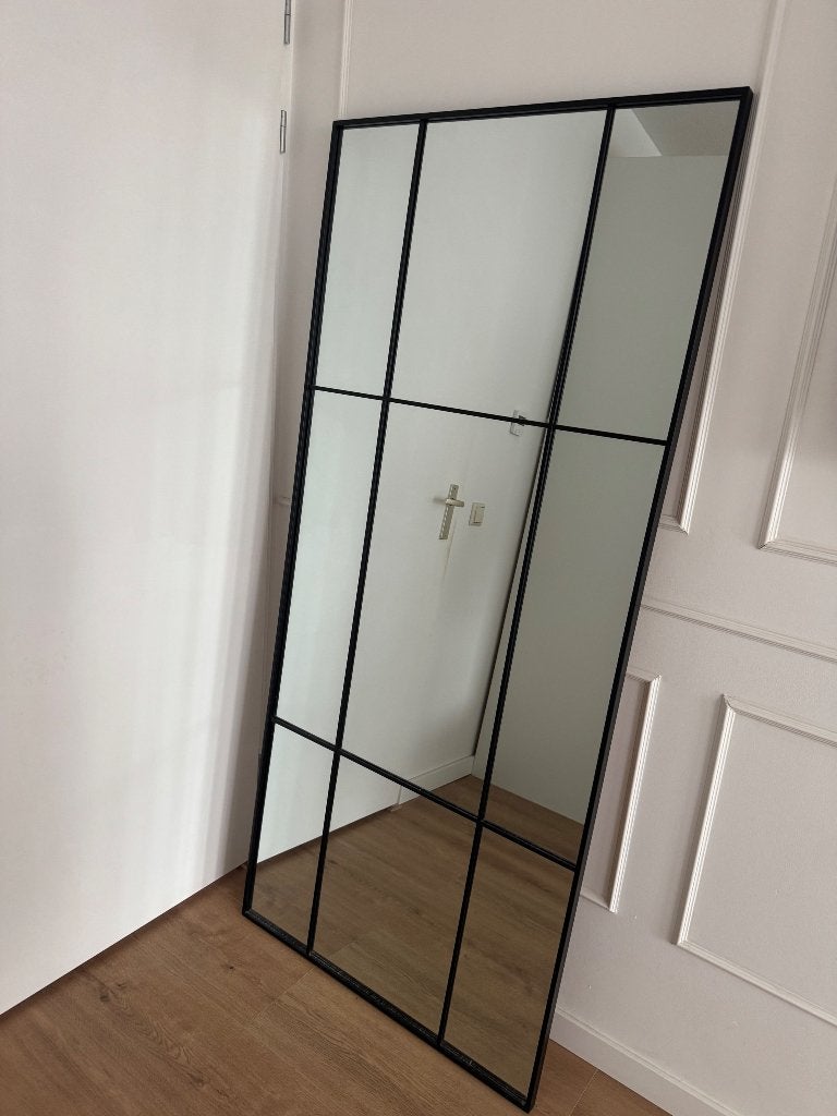 Aesthetic zwarte spiegel, Ophalen, Nieuw, 75 tot 100 cm, 150 tot 200 cm