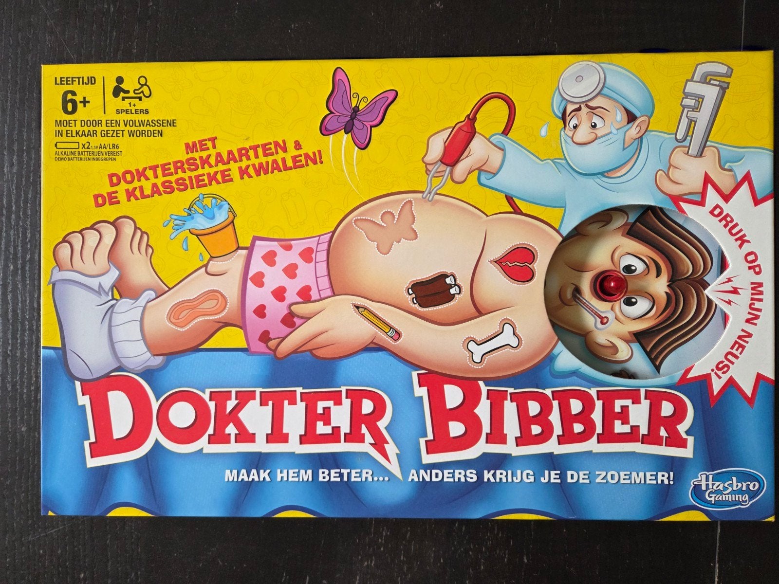 Dokter Bibber - NIEUW, Een of twee spelers, Ophalen of Verzenden, Nieuw, Hasbro Gaming