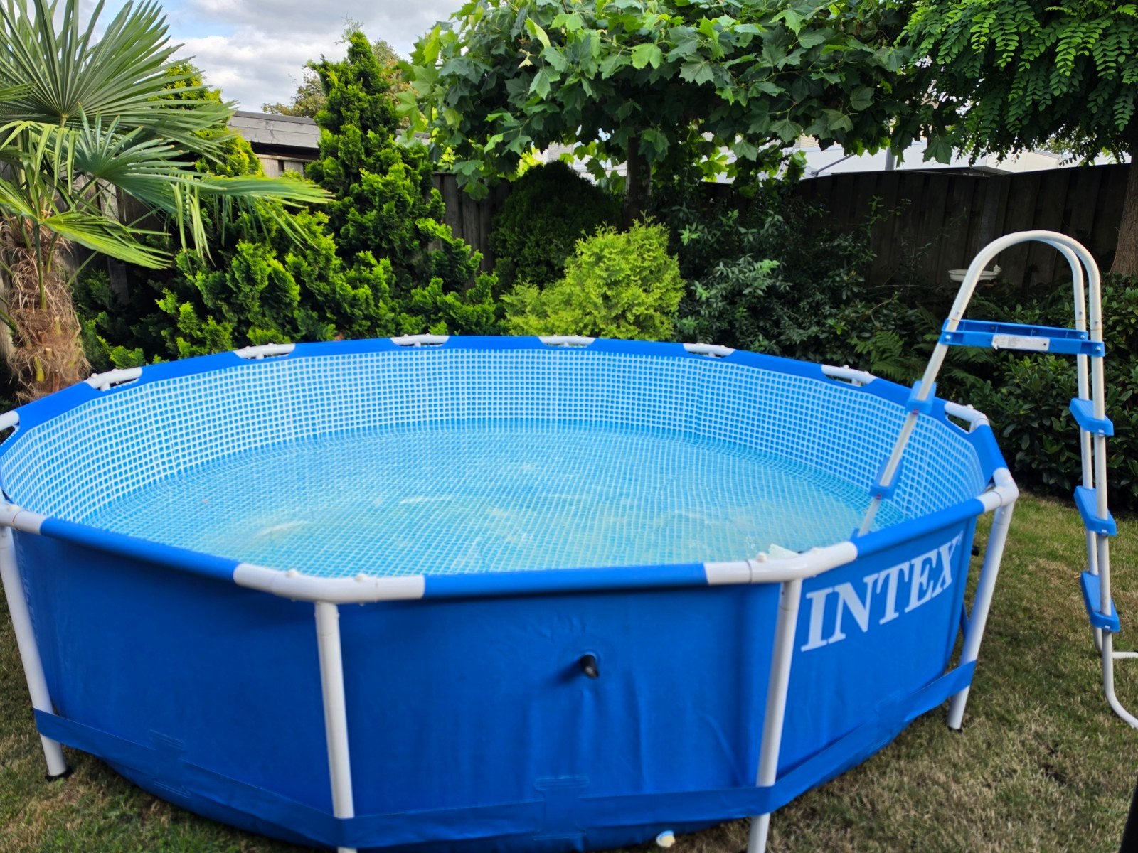 Intex zwembad 366x76cm met filterpomp, trap en accessoires, Ophalen, Gebruikt, Minder dan 80 cm, Rond