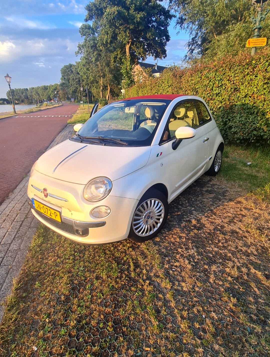 Fiat 500 1.2 C 2010 Wit met nieuwe distributieriem, Auto's, Fiat, 4 cilinders, Wit, Handgeschakeld, Particulier