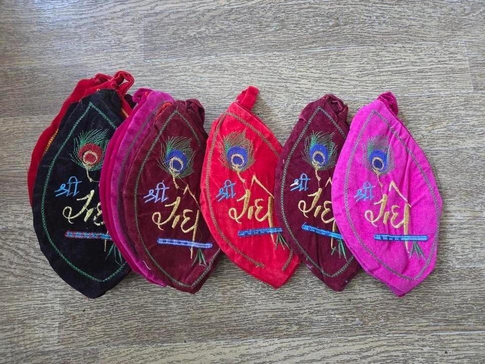 Japa bag Fluweel met borduursel, Ophalen of Verzenden, Nieuw, Overige typen, Hindoeïsme