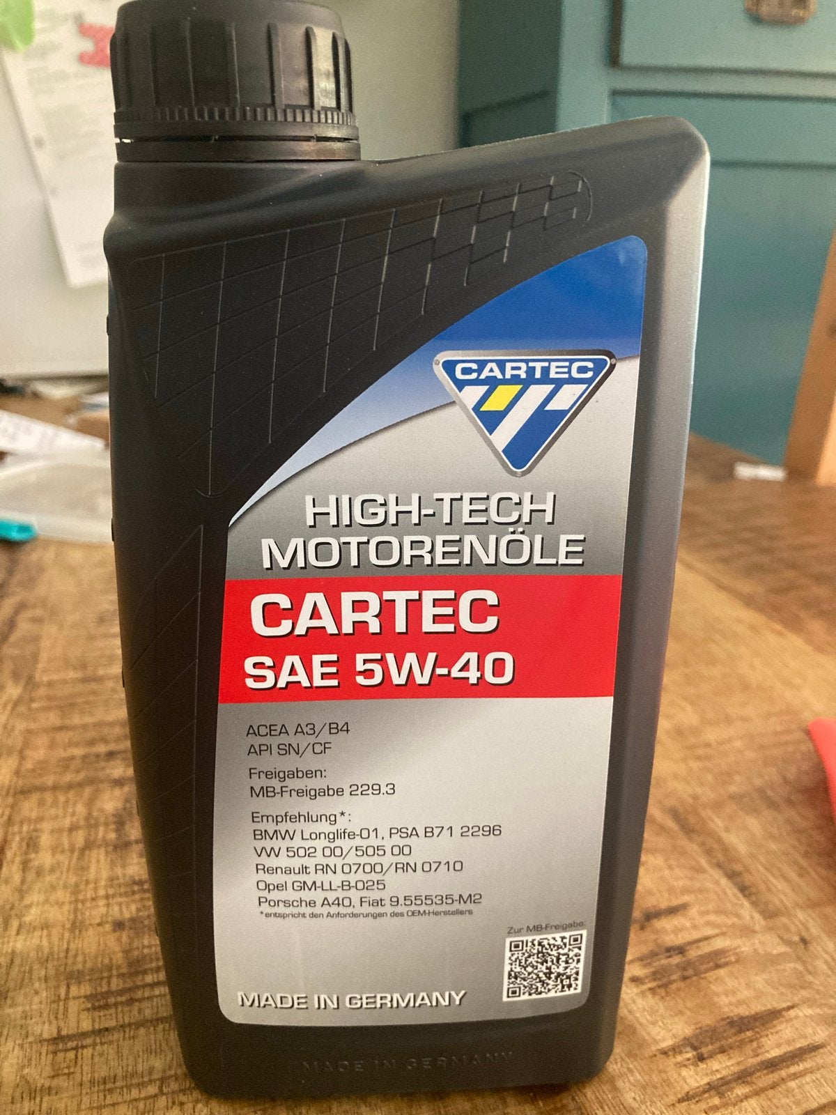 CARTEC High-Tech Motorolie SAE 5W-40 (bijna vol), Ophalen of Verzenden, Gebruikt, Universele onderdelen