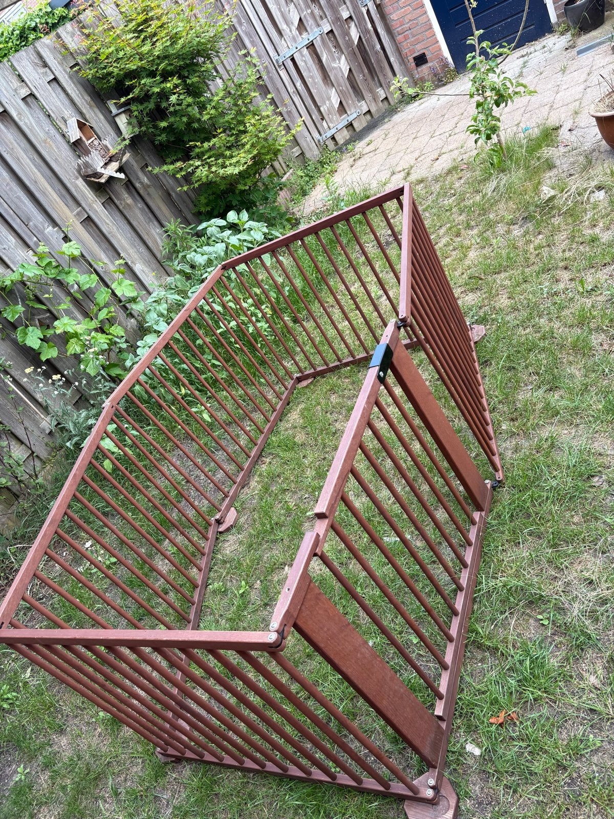 Houten box/speelhek voor baby of huisdier, Kinderen en Baby's, Boxen, Ophalen of Verzenden, Gebruikt, Rechthoekig