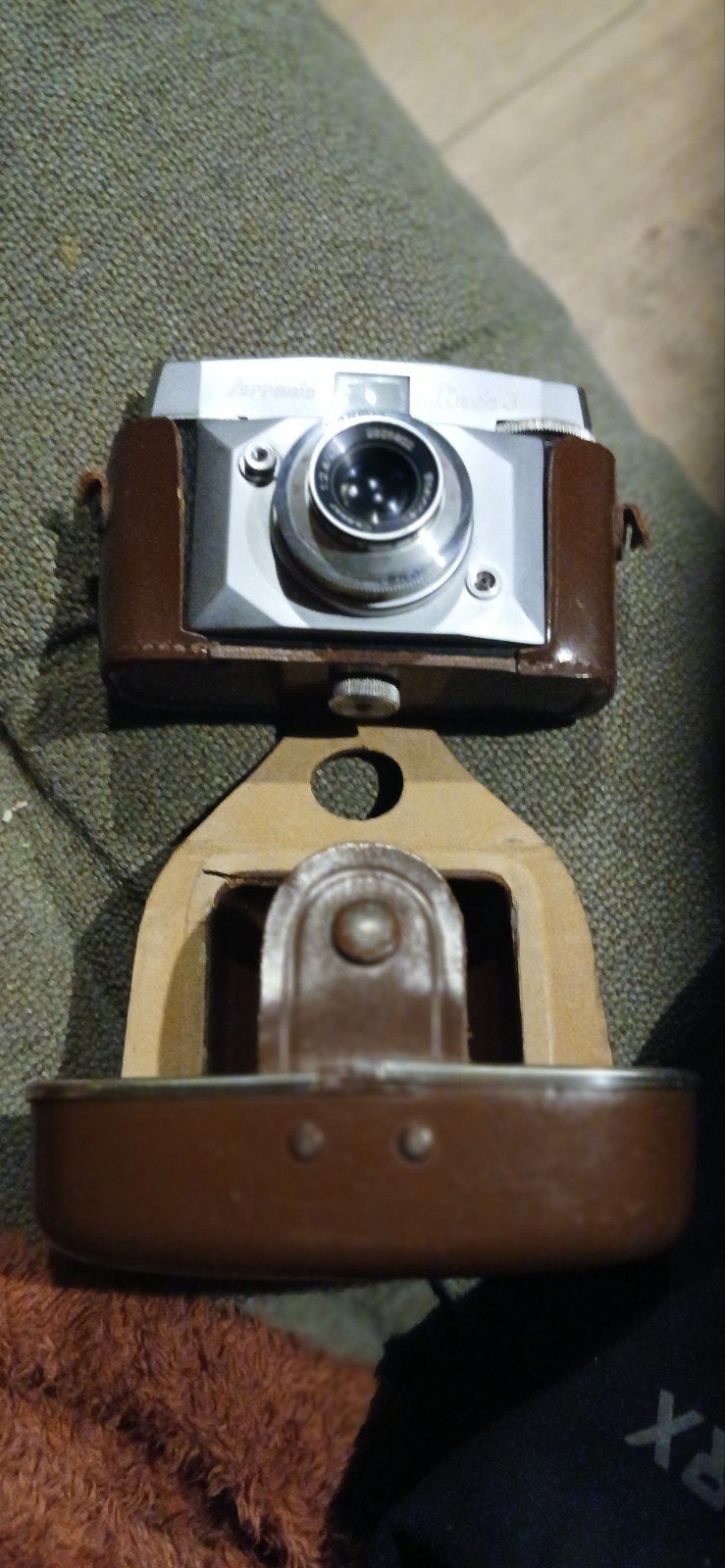Vintage Ferrania Lince 3 Compact Camera met Tasje, Ophalen, Gebruikt, Overige Merken