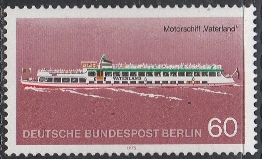 Berlijn 1975 486 Motorschip Vaterland, Postfris, Ophalen of Verzenden, Overige periodes, Postfris