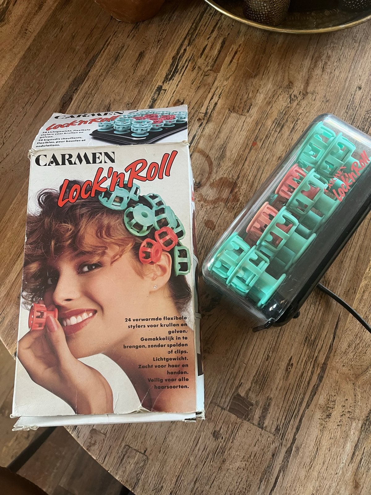 Carmen Lock 'n Roll Krulset - Vintage Haarrollers, Ophalen of Verzenden, Gebruikt, Krultang of Stijltang