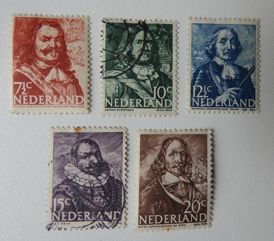 Postzegels Zeehelden 1943 -1944, Postzegels en Munten, Postzegels | Nederland, Verzenden, Na 1940, Gestempeld