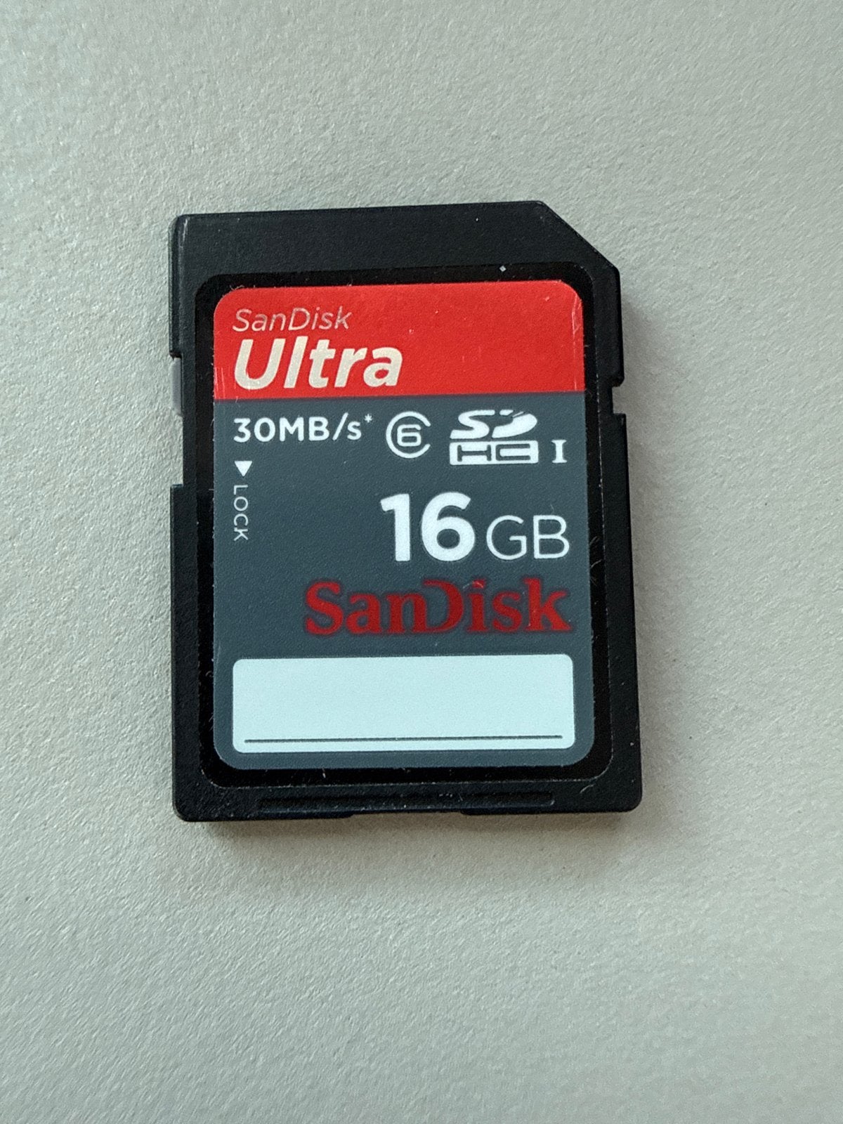 SanDisk Ultra SDHC 16GB geheugenkaart, Audio, Tv en Foto, Gebruikt, Ophalen of Verzenden, Fotocamera, 16 GB