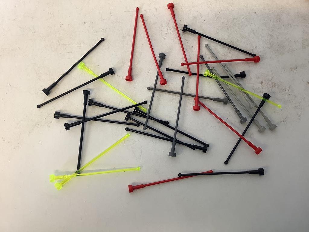 Lego antenne 8H zwart grijs rood transparant neon groen (1), Ophalen of Verzenden, Gebruikt, Losse stenen, Lego