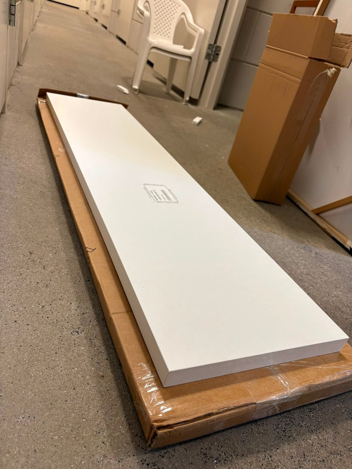 Witte plank 130x30 cm - PVC Blanco 30mm, Ophalen, 25 tot 50 mm, Nieuw, Plank