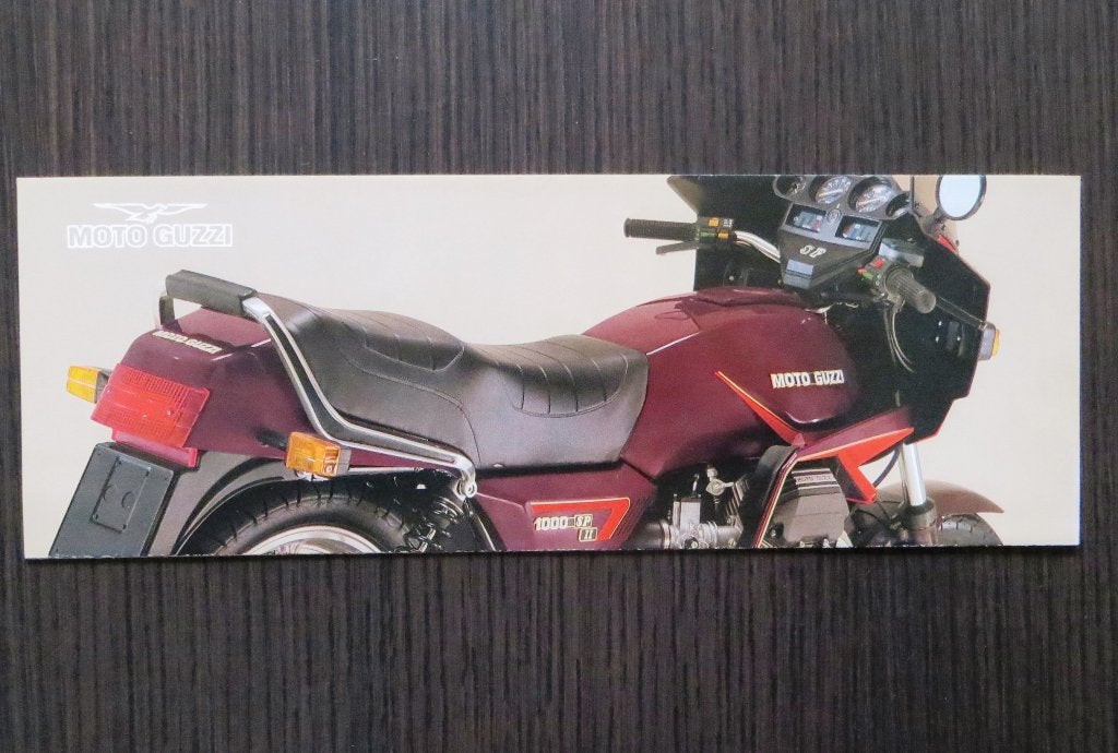 Vouwfolder Moto Guzzi 1000 SP II - 1984 (Engels) - 8 blz, Verzenden, Moto Guzzi