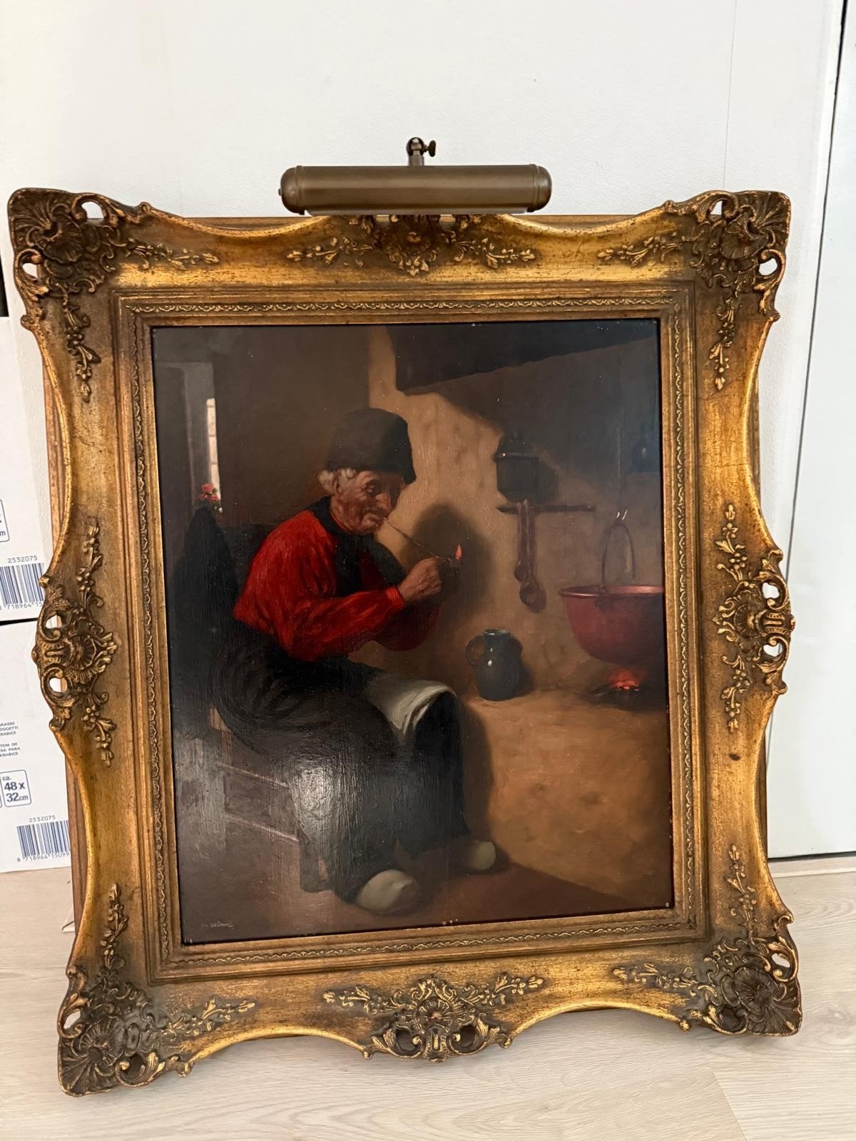origineel schilderij van Friedrich Heinrich Brühne, Antiek en Kunst, Ophalen