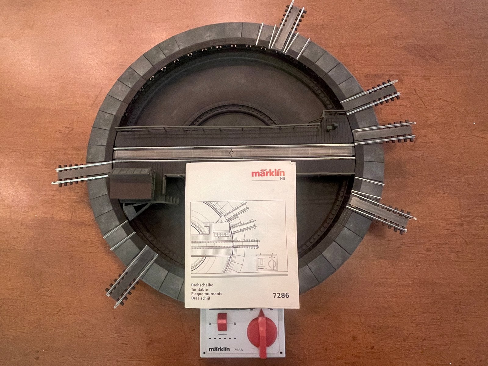 ** Märklin 7286 ** DRAAISCHIJF 6 AANSLUITINGEN BOEKJE OVP **, Wisselstroom, Rails, Ophalen of Verzenden, Zo goed als nieuw