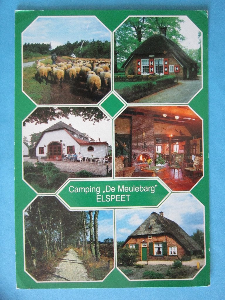 Ansichtkaart: Camping "De Meulebarg" Elspeet, Verzamelen, Ophalen of Verzenden, 1980 tot heden, Gelopen, Gelderland