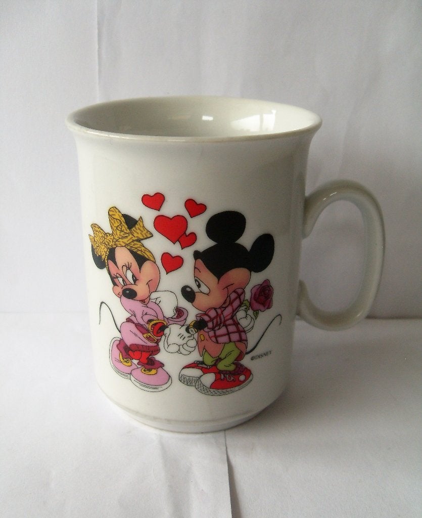 Mickey Mouse en Minnie Mouse Beker Mok Walt Disney, Ophalen of Verzenden, Mickey Mouse, Zo goed als nieuw, Servies