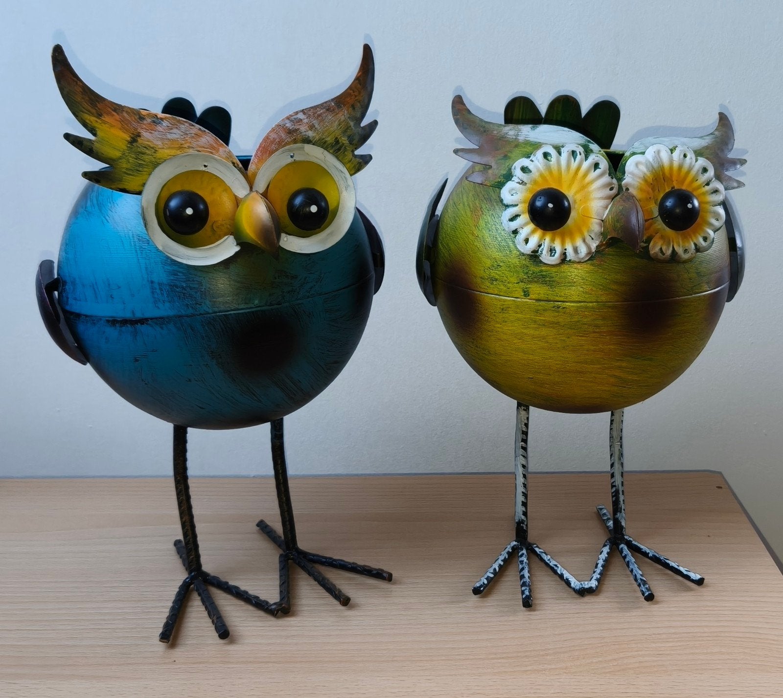 Decoratieve metalen uilen - set van 2, Meerkleurig, Overige stijlen, Nieuw, Ophalen of Verzenden