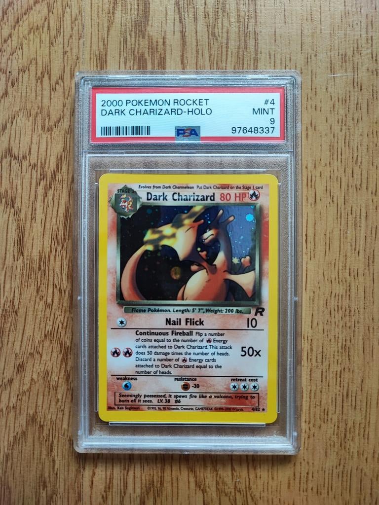 HOLO Dark Charizard Team Rocket 2000 PSA 9 Unlimited, Ophalen, Zo goed als nieuw