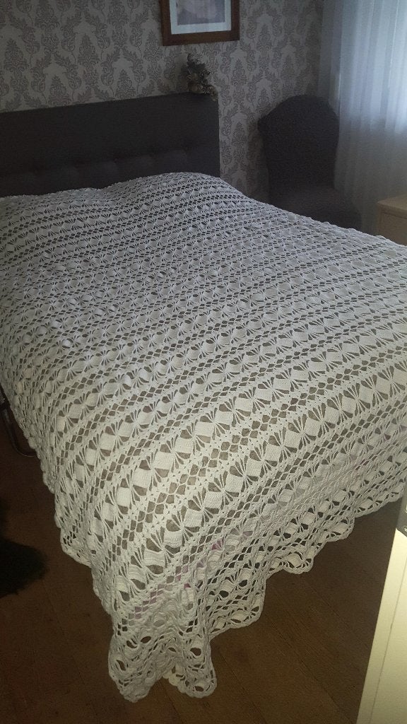 Brocante sprei, Huis en Inrichting, Slaapkamer | Beddengoed, Overige kleuren, Overige typen, Tweepersoons, Ophalen of Verzenden