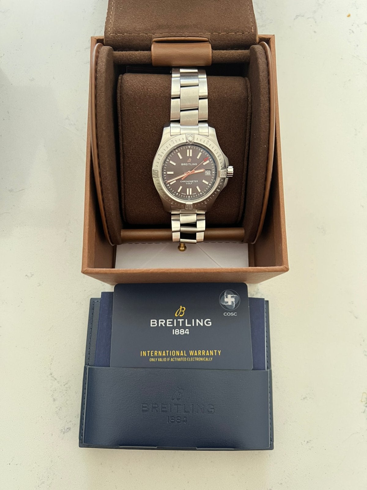 Breitling Colt Automatic 41mm, Ophalen, Zo goed als nieuw, Breitling