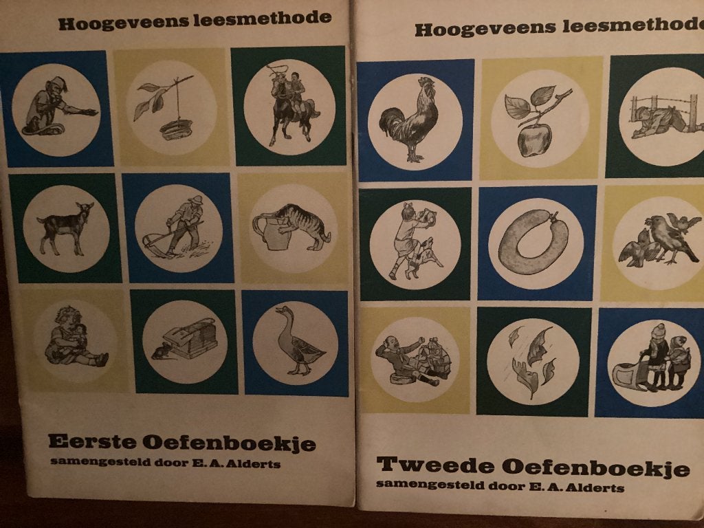 Hoogeveens leesmethode eerste en tweede oefenboekje, Alderts, Non-fictie, Verzenden, Zo goed als nieuw, E.A. Alderts