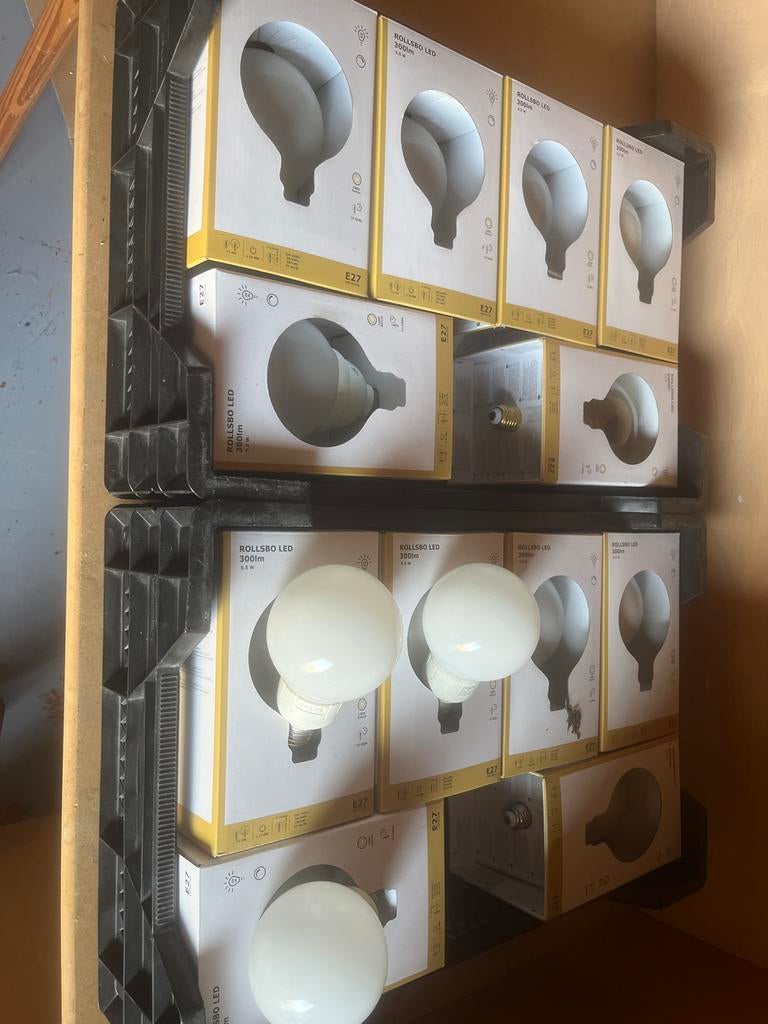 15x Rollsbo LED E27 300lm 5.5W Lampen, Led-lamp, Minder dan 30 watt, Nieuw, E27 (groot)