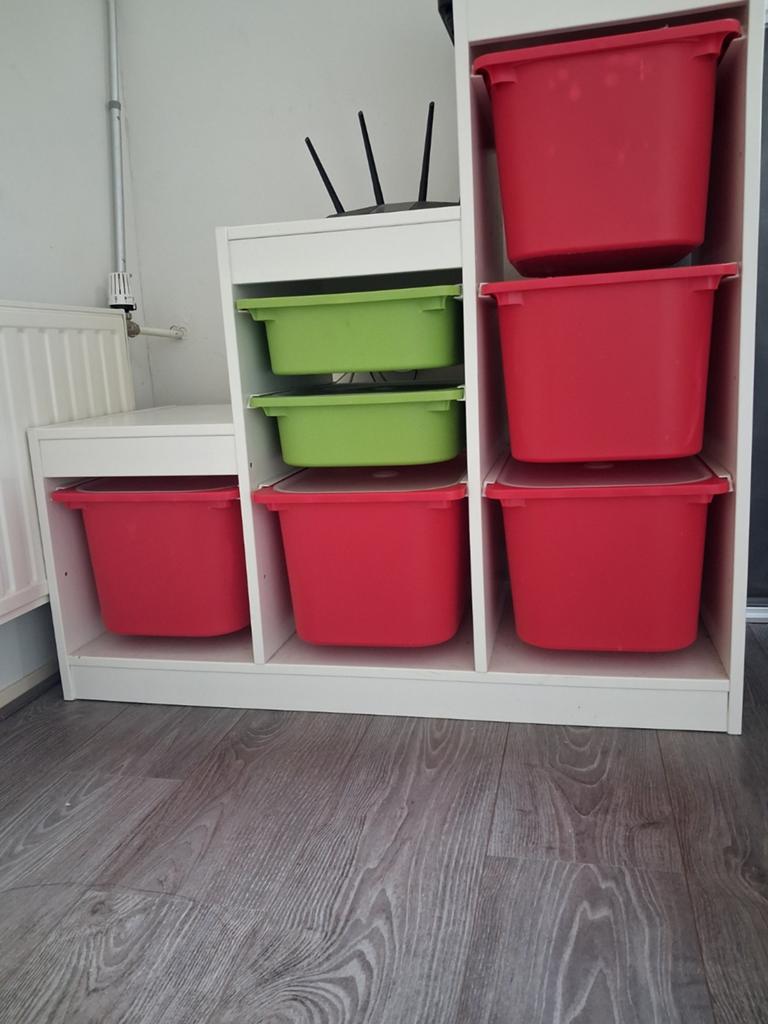 Trofast kast, Ophalen, Gebruikt