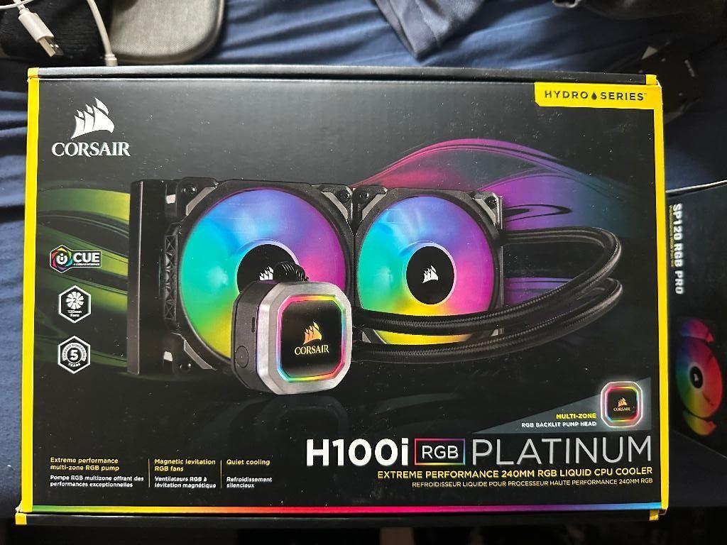 Corsair Hydro Series H100i RGB Platinum, Computers en Software, Computerkoelers, Ophalen of Verzenden, Gebruikt, Luchtkoeling