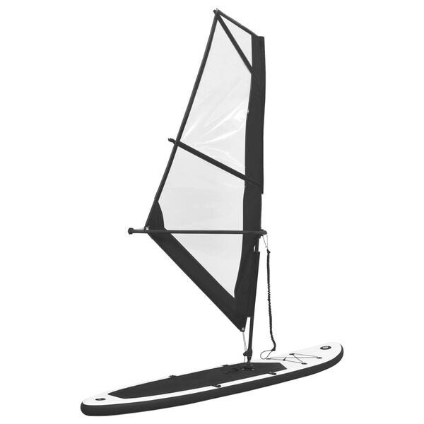 VidaXL Stand Up Paddleboard opblaasbaar zeilset zwart en wit, Ophalen, Nieuw, SUP-boards