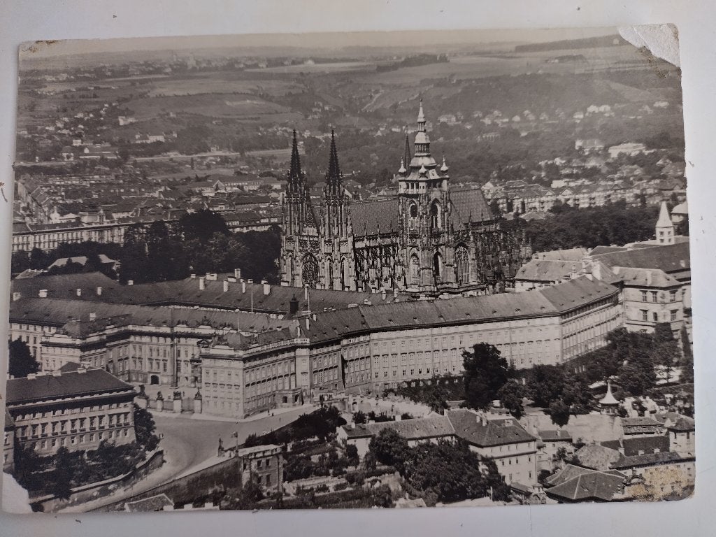 ansicht Praag, Ophalen of Verzenden, 1940 tot 1960, Gelopen