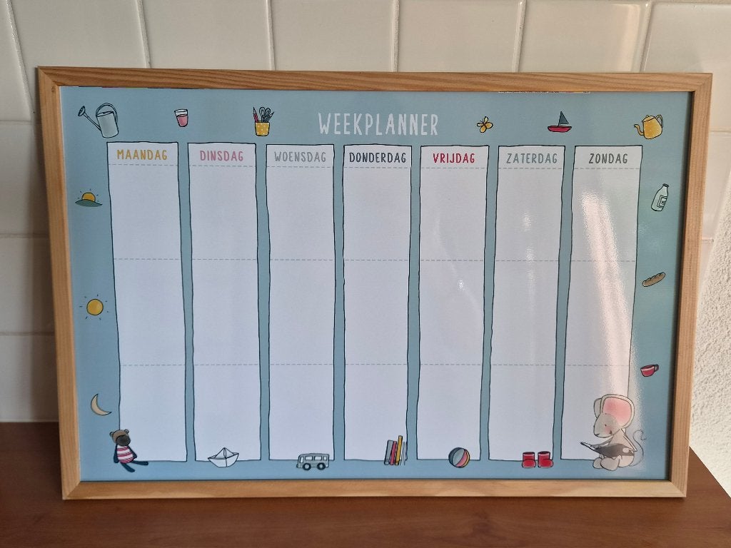 Weekplanner met magneten van Muis, Ophalen, Zo goed als nieuw, Magneetbord