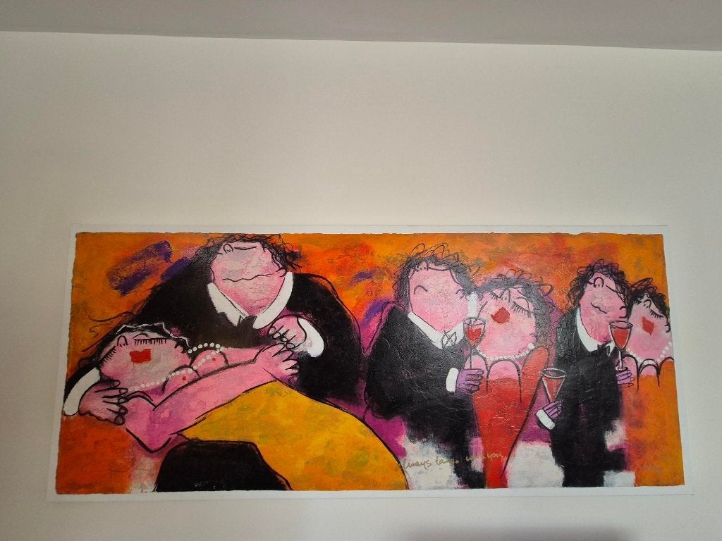 GERDINE DUIJSENS always tango with you, Ophalen, Gesigneerd, Portret of Personen, Overige technieken