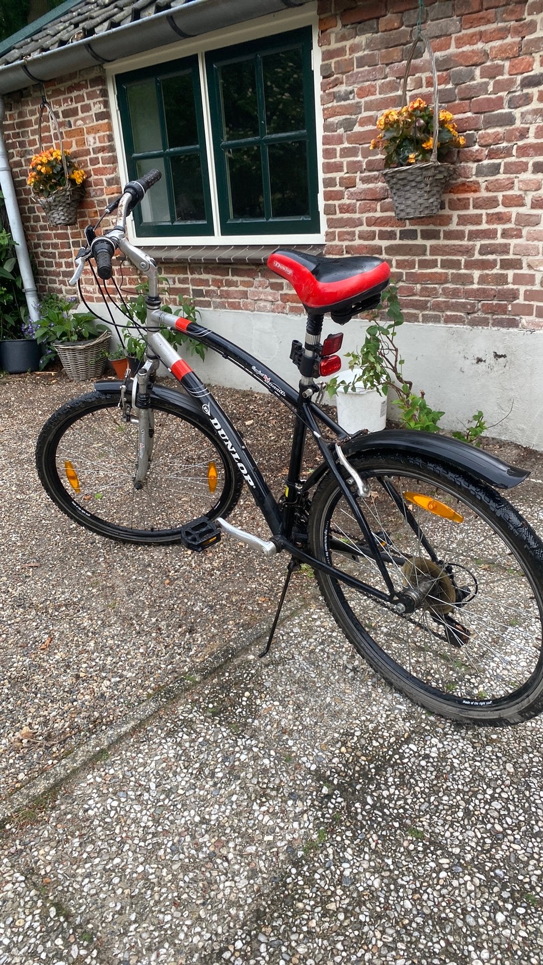Dunlop fiets met Shimano versnellingen, Gebruikt, Velgrem, Versnellingen, 53 tot 57 cm