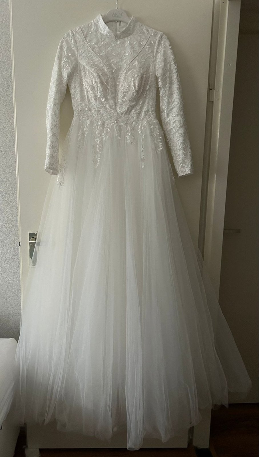 Elegante Trouwjurk met Lange Mouwen en Kant, Kleding | Dames, Ophalen, Nieuw, Wit, Trouwjurk