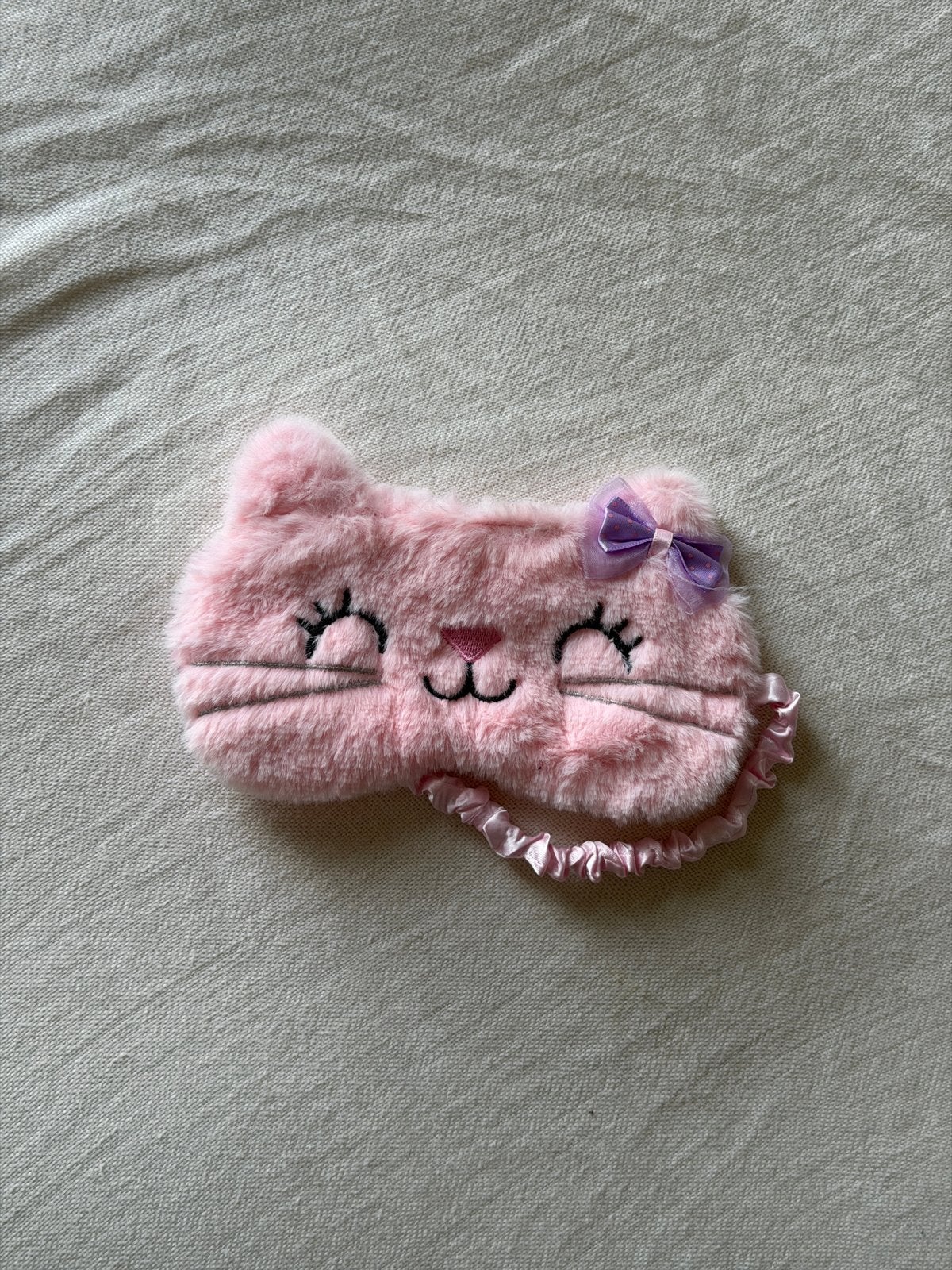 Roze Pluche Kat Slaapmasker voor Kinderen, Ophalen of Verzenden, Nieuw