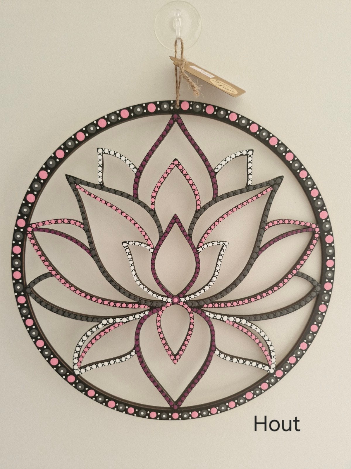 lotusbloem, Wanddecoratie, Zo goed als nieuw, Hout, Ophalen