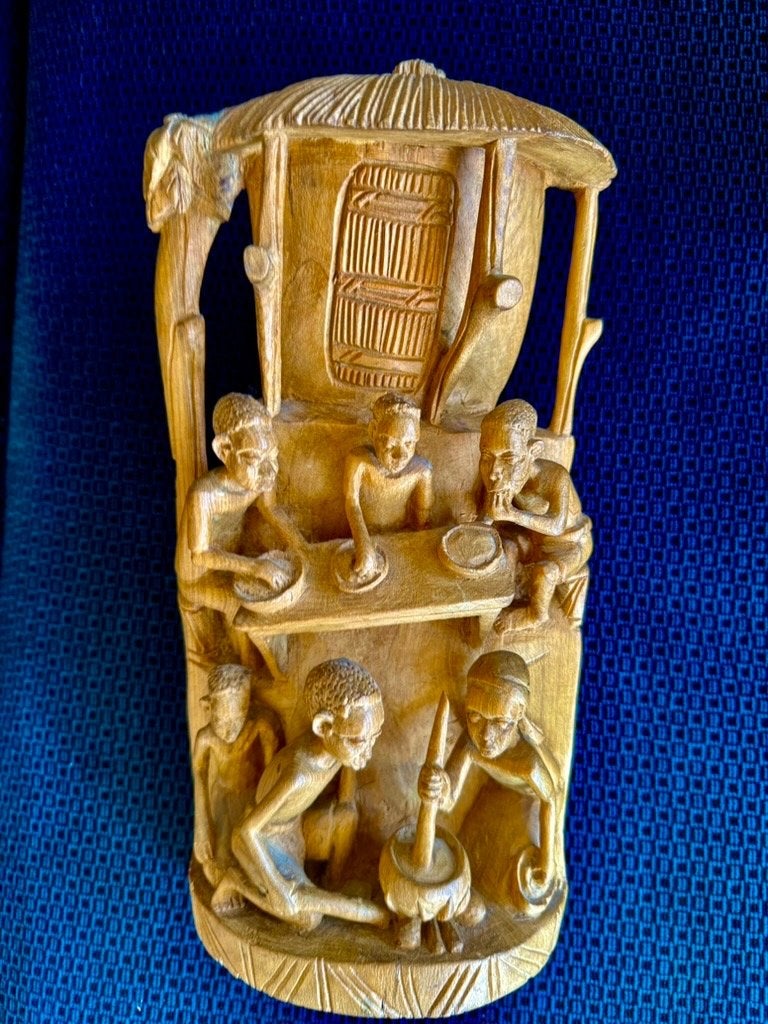 Afrikaans houtsnijwerk uit Malawi, Ophalen, 20 - 50 cm, Hout, Afrika