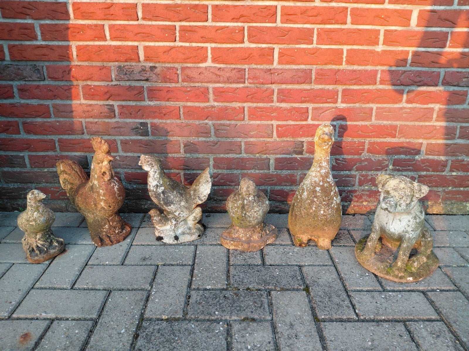 Diverse tuinbeelden - Dierenfiguren, Ophalen, Gebruikt, Beton, Dierenbeeld