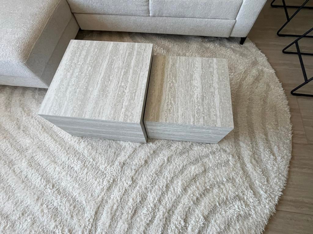 Set van 2  Salontafels - Modern Design, Ophalen, Overige materialen, 50 tot 100 cm, Vierkant
