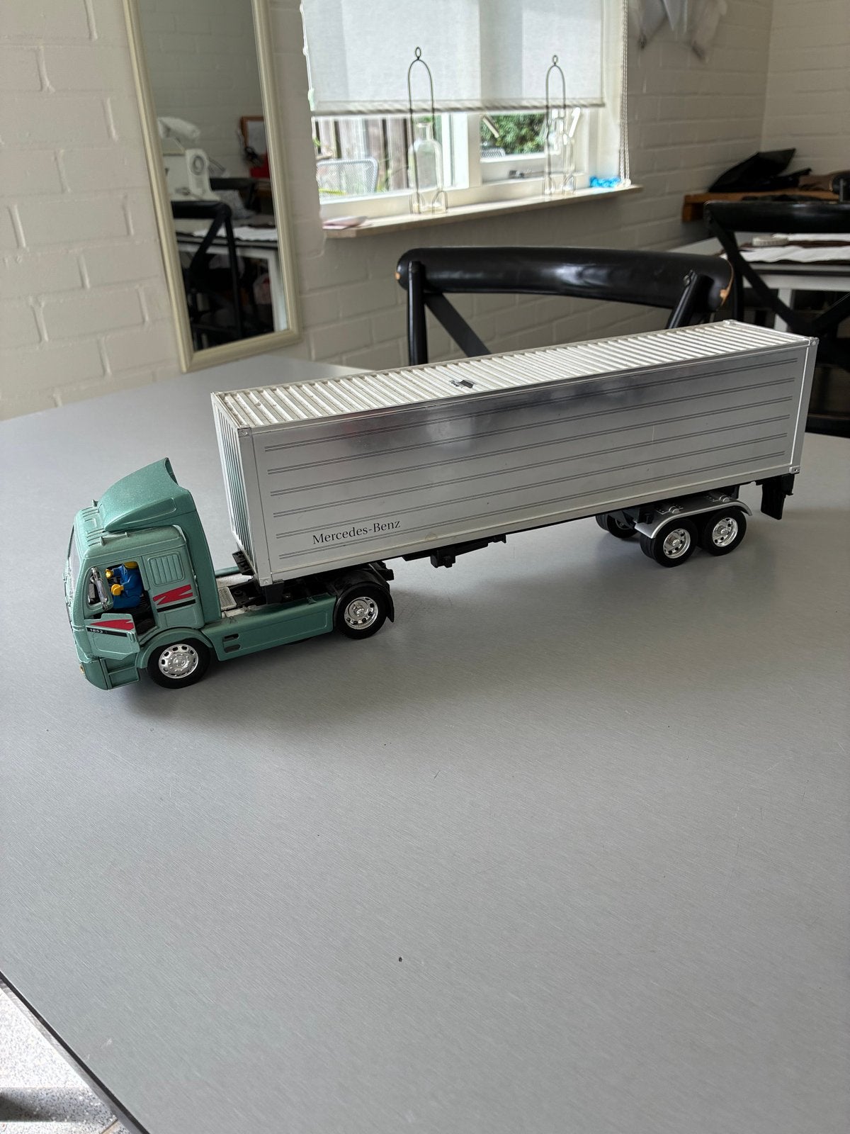 Mercedes-Benz vrachtwagen met oplegger model, Overige merken, Gebruikt, 1:32 tot 1:50, Ophalen of Verzenden