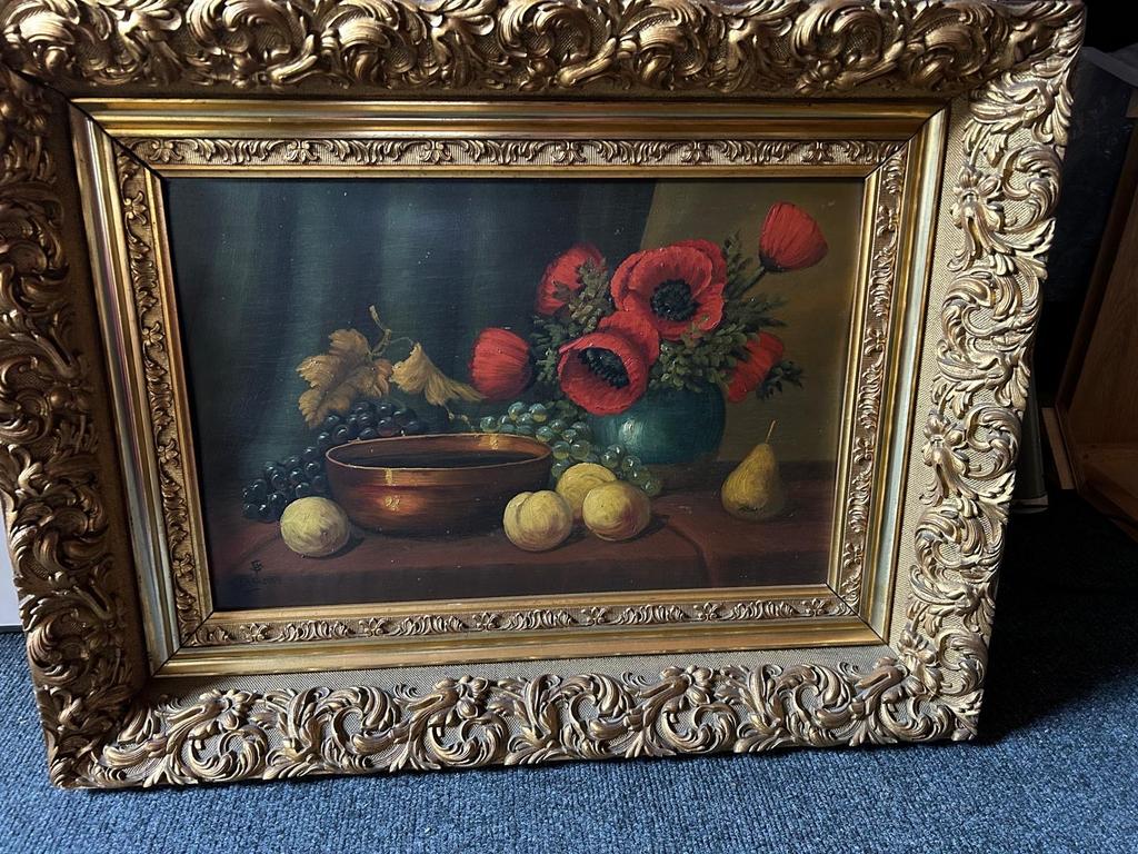 Schilderij: Stilleven met Papavers en Fruit, Ophalen