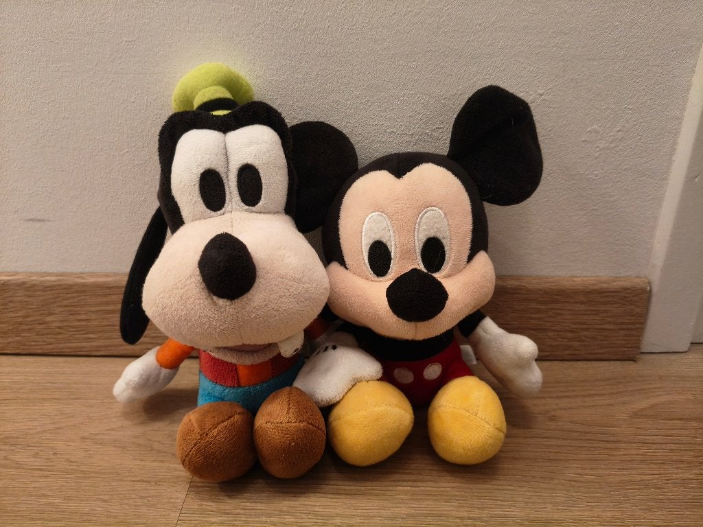 Knuffel Mickey Mouse en  Goofy, Ophalen, Zo goed als nieuw, Overige typen