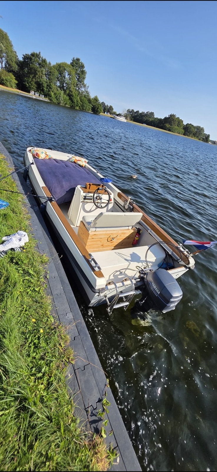 Mooie open sloep “Boeie” —5.00 x 1.80 m —Yamaha 9.9pk 4 takt, Consoleboot, Gebruikt, 5 m, Ophalen of Verzenden