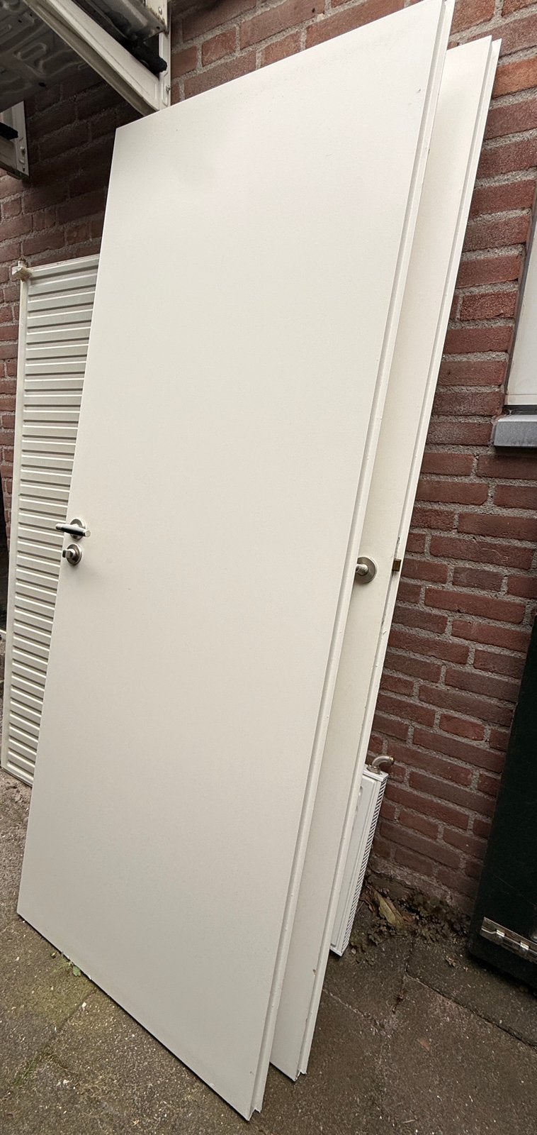 Twee Opdekdeuren, Doe-het-zelf en Verbouw, Deuren en Horren, Ophalen, Gebruikt, Binnendeur, 200 tot 215 cm