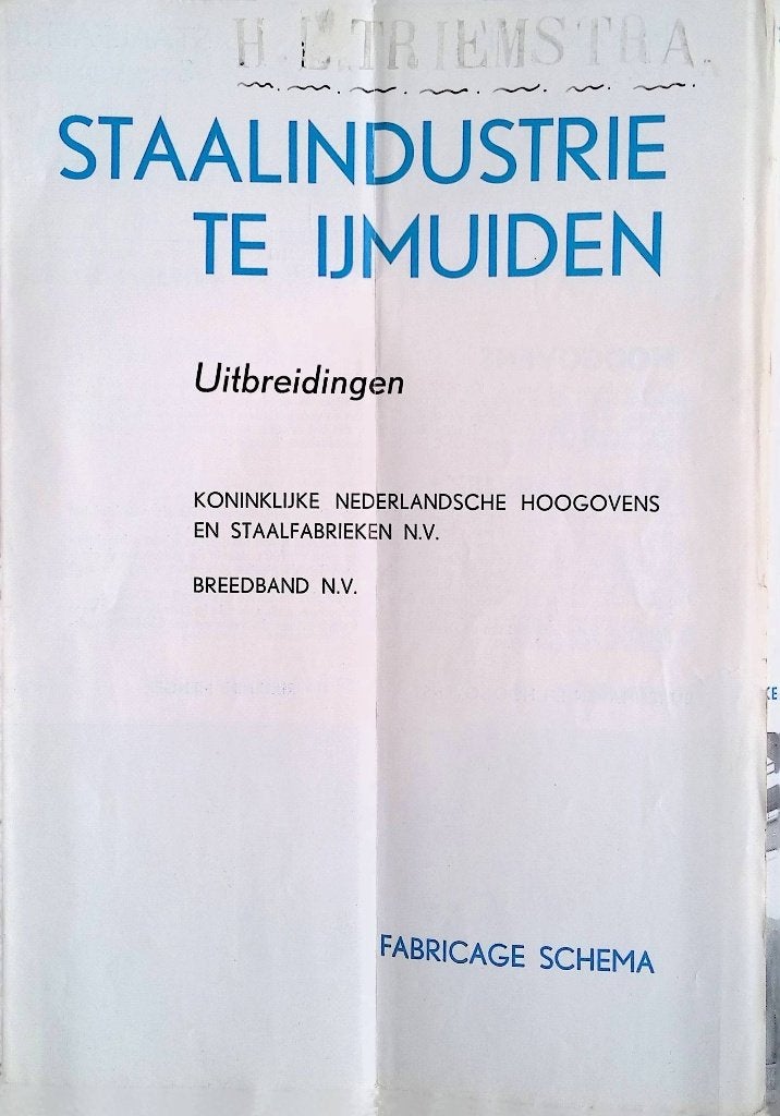 Staalindustrie te IJmuiden - Uitbreidingen" 1950 ??, Ophalen of Verzenden, Gelezen, Metaaltechniek, Staalindustrie te IJmuiden - Uitbreidingen"
